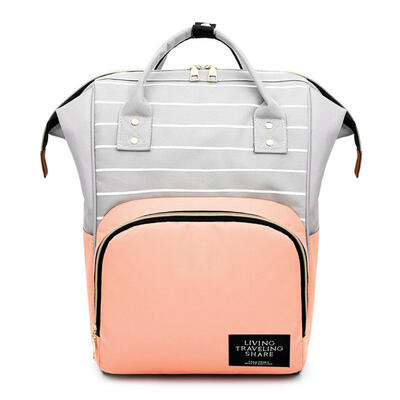 

Stripe Hit Color Mommy Backpacks Big Maternity Bags Baby Nursing Diaper Bag
