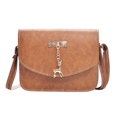 

Retro Women Messenger Crossbody Handbag PU Leather Simple Mini Shoulder Bag
