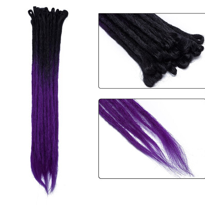 

Dreadlock Extension Ombre For Hip-Hop Synthetic Heat Resistant Crochet Braiding Hair Handmade Extension Twist Braiding For Women