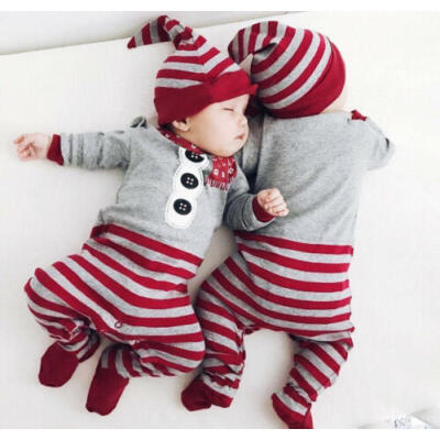 

Newborn Baby Girl Boy Christmas Costume Santa Claus RomperHat Clothes Outfit UK