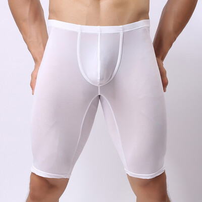 

Tailored Mens Ice Silk Sexy Solid Color Breathable Youth Ice Silk Trousers