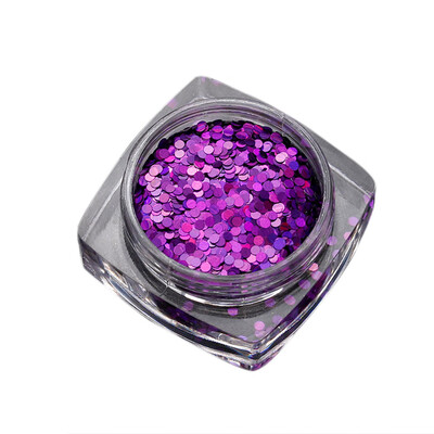 

Toponeto 15g Mixed Round Thin Nail Art Glitter Paillette Nail TipGel Polish Decoration