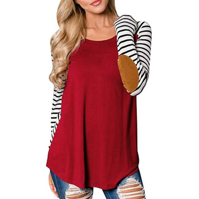 

Nomeni Womens Casual O Neck Stripe Tee Shirts Tops Tunic Long Sleeve Blouse BKL