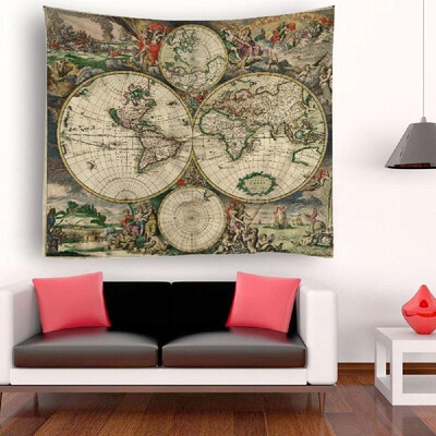 

Tapestry Wall Hanging World Map Tapestries Wall Decorative Tapestry for Bedroom Living Room Dorm 512"X591