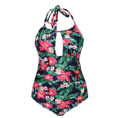 

Saidsome One Piece Swimsuits for Women Swimwear Plus Size Bathing Suits V Neckline Halter