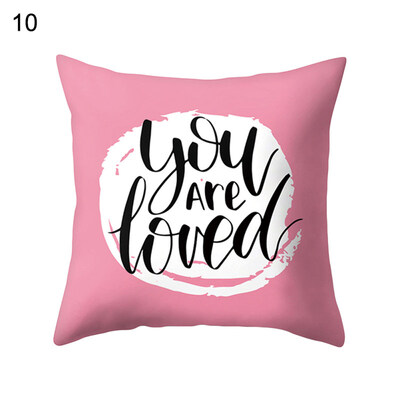 

Love Heart Happy Romantic Pillow Case Cushion Cover Sofa Bed Car Office Decor