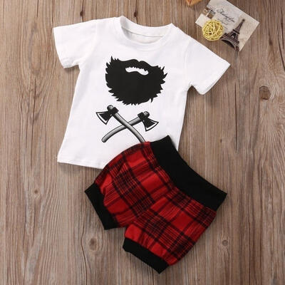 

Newborn Toddler Kids Baby Boys Outfits T-shirt TopsPants 2pcs Clothes Set Cute