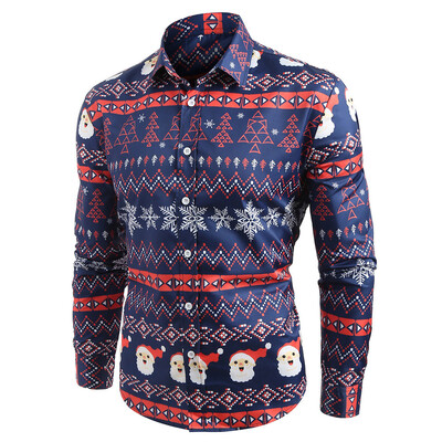 

Christmas Graphic Pattern Long Sleeves Shirt