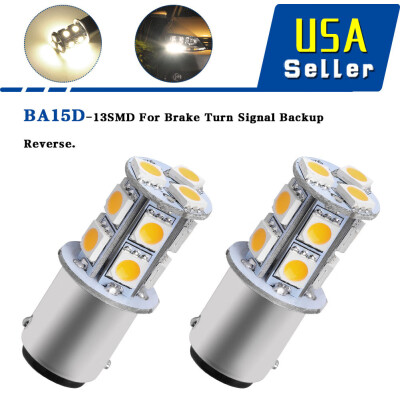 

4Pcs Warm White BA15D 1157 1142 LED 13SMD Tail Turn Brake Reverse Signal Bulb