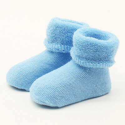 

Grateful 6 Candy Color Baby Girls Socks Anti Slip Warm Newborn Toddler Thicken Warm Socks