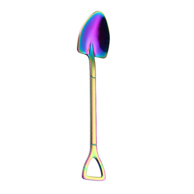 

Toponeto Colorful Spoon Handle Spoons Flatware Ice Cream Drinking Tools Kitchen Gadget BK