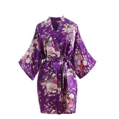 

Toponeto Women Sexy Cherry Blossom Kimono Dressing Gown Bath Robe Lingerie Nightdress