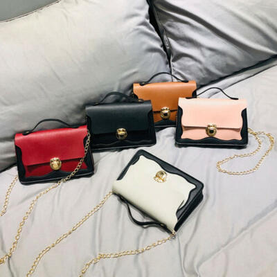 

Womens Small Crossbody Handbag Quilted Purse Bag with Chain Shoulder Strap