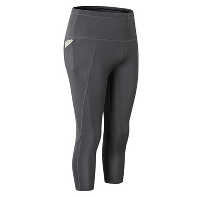 

Women Cropped Sport Leggings Stretchy Solid Wide High Waistband Skinny Gym Workout Fitness Yoga Pants