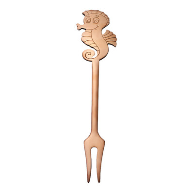 

Toponeto Cute Seahorse Long Handle Forks Flatware Coffee Drinking Tools Kitchen Gadget