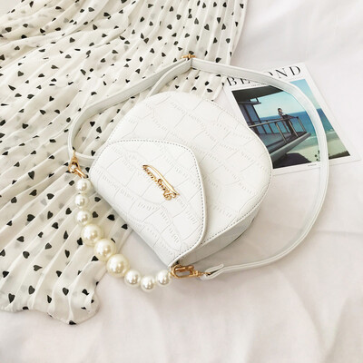 

Tailored Fashion Women Serpentine Leather Crossbody Bags Handle Bags Pearl Shoulder Bags