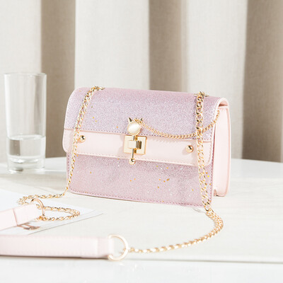 

Summer ins fashion shoulder bag 2019 tide Korean version of Joker Messenger bag chain small fresh