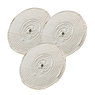 

White Pad Cloth Buffing Polishing Wheel Buffer Polish Jewelry Grinder 3pcs