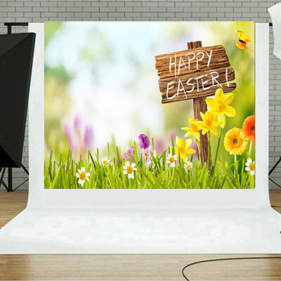 

Toponeto Easter Day Theme Vinyl Photography Backdrop Custom Photo Background Props