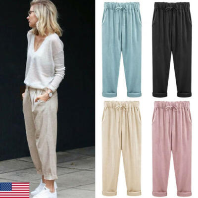 

6XL Womens Boho Baggy Harem Pants Hippie Wide Leg Yoga Casual Long Trousers US