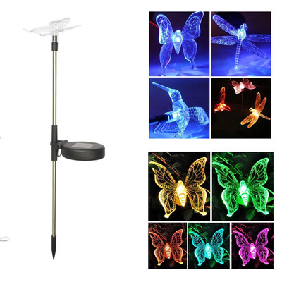 

Siaonvr Solar Butterfly Light Pole Outdoor LED Lawn Light Garden Decorative Lights