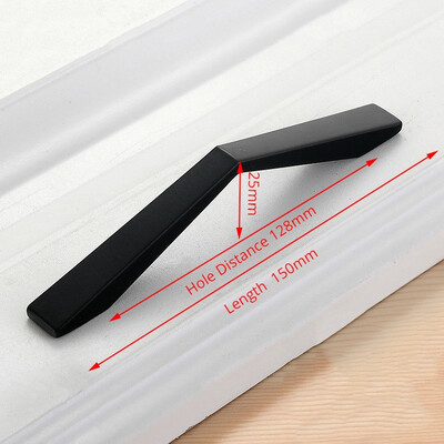 

JD cabinet drawer handle American black wardrobe door handle modern minimalist European cabinet sand black furniture handle