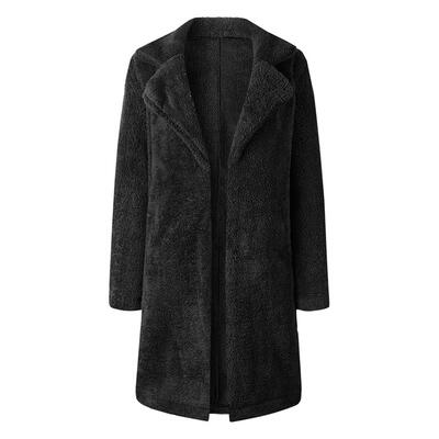

Women Open Front Cardigan Long Coat Stylish Winter Turn Down Collar Jackets