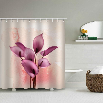 

Shower Curtain Waterproof Polyester Fabric Bath Curtains 12 Rustproof Grommet Holes Anti-mildew Bathroom Curtains for Bathtub Show