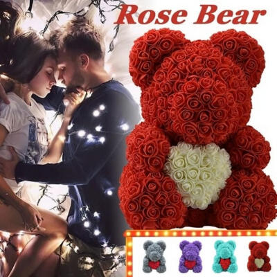 

RoseSummerTeddy Bear Rose Bear Artificial Rose Anniversary Christmas Valentines Gift 38cm 6 Colors