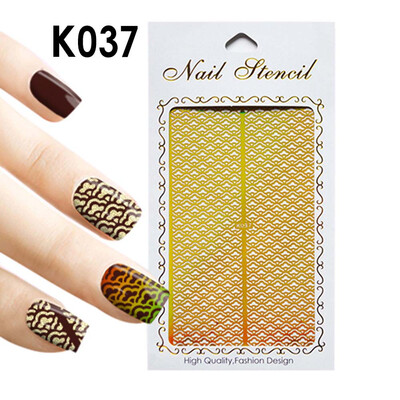 

Toponeto 1Pc Irregular Hollow Nail Art Vinyls Stencil Stickers Manicure