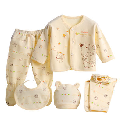 

5pcssetNewborn Baby 0-3M Clothing Set Brand Baby Boy Girl Clothes 100 Cotton Cartoon Underwear LH6s