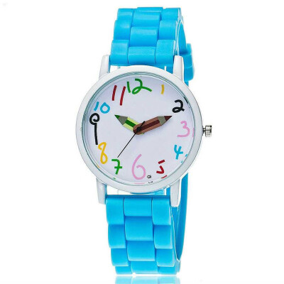 

New Geneva pencil pointer silicone men&women watch casual cute fresh student watch