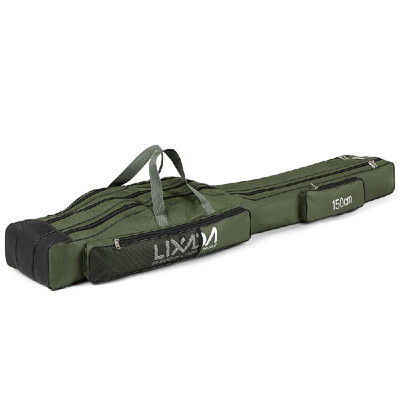 

Lixada 130cm150cm Three Layers Fishing Bag Portable Folding Fishing Rod Reel Tackle Tool Carry Case Carrier Travel Bag