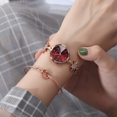 

Chain female watch small dial waterproof simple mini compact trend Sen watch female girl heart