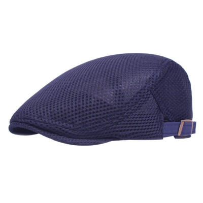 

Fashion Solid Color Mesh Breathable Men Women Casual Berets Hat Cotton Cap