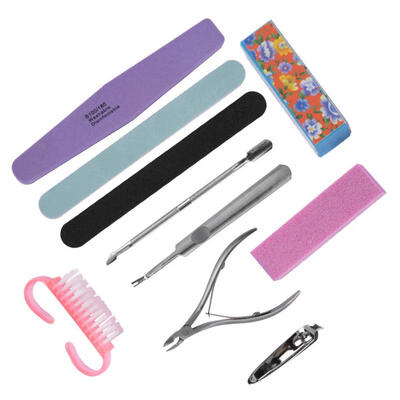 

Greensen 10Pcs Professional Nail Art Manicure Pedicure Tool Set Nail Sanding Sponge Files Buffer Polish