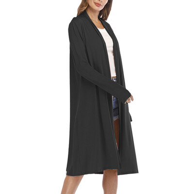 

Toponeto Womens Casual Sexy Long Sleeve Open Front Patchwork Loose Cardigan Coat