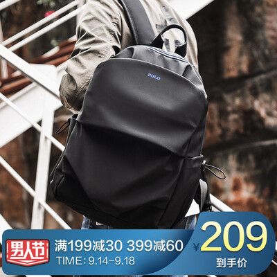 

POLO backpack trend casual mens travel backpack business large capacity commuter computer bag can be loaded 156 inches ZY090P941J black