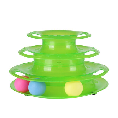 

Funny Cat Pet Toy Intelligence Triple Play Disc Cat Toys Balls