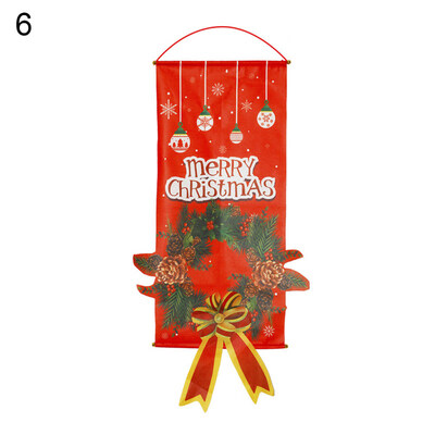 

Merry Christmas Garden Flag Tree Snowman Santa Hanging Party Wall Window Decor