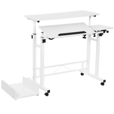 

Greensen Heavy Duty Computer Desk Multi-Fuction Desktop Computer Desk with Rotatable Casters