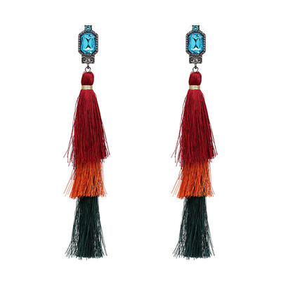 

1 Pair New Fashion Design Long Earrings Bohemian Wedding Jewelry Statement Swings Drop Earring for Women