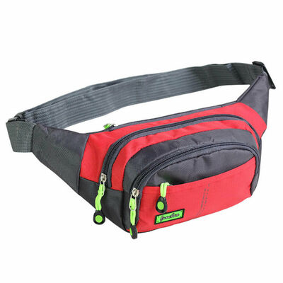 

2019 New Style Zipper Patchwork Running Bag Bum Travel Handy Hiking Sport Fanny Pack Waist Belt Zip Pouch