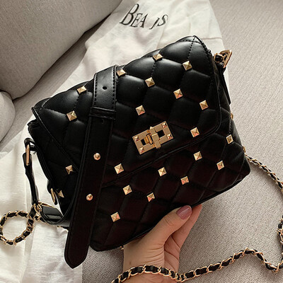 

Summer fresh womens bag2019 new style fashion rivet diamond chain one-shoulder one-shoulder one-shoulder