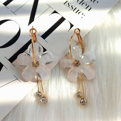 

Jewelry Women Earrings Crystal Flower Stud Earrings Fashion Gift