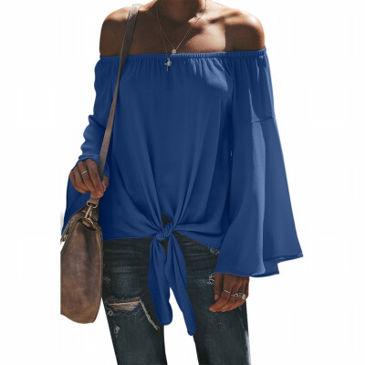 

Long sleeve knotted shirt top