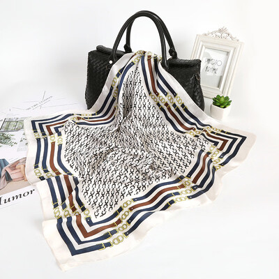 

Korean version of autumn&winter wild scarf dual-use shawl womens bib wild fashion printing silk scarves sunscreen