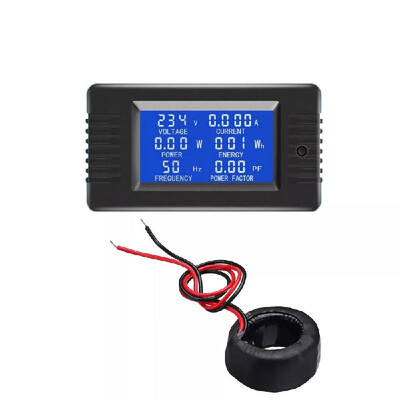

PZEM-022 Open&Close CT 100A AC Digital Display Power Monitor Meter Voltmeter Ammeter Frequency Current Voltage Factor Meter wi