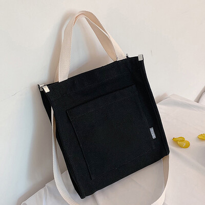 

Art canvas summer shopping bag simple shoulder woman 2019 new fashion bag student bag