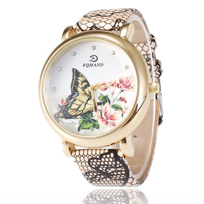 

Womens Watches Best Sellers Simple Zegarek Damski Fashion Butterfly Pattern Clock Romain Horloge Cadeau Bussiness Kol Saati